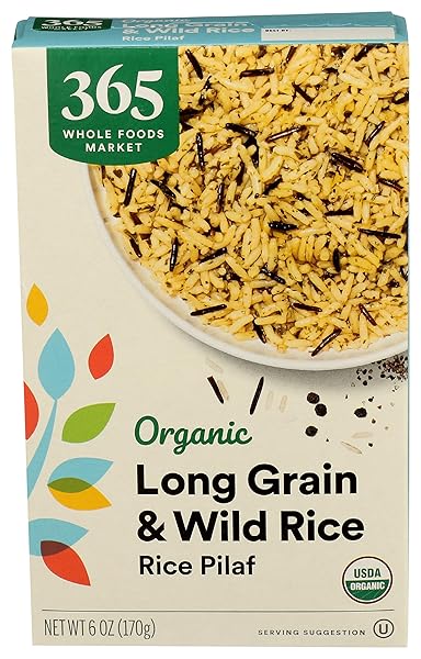 365 BY WHOLE FOODS MARKET, ORGANIC LONG GRAIN & WILD RICE PILAF, 6 OUNCE