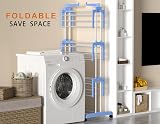 HOMIDEC 4-Tier Foldable Clothes Drying Rack Stainless Steel 172cm H view 3