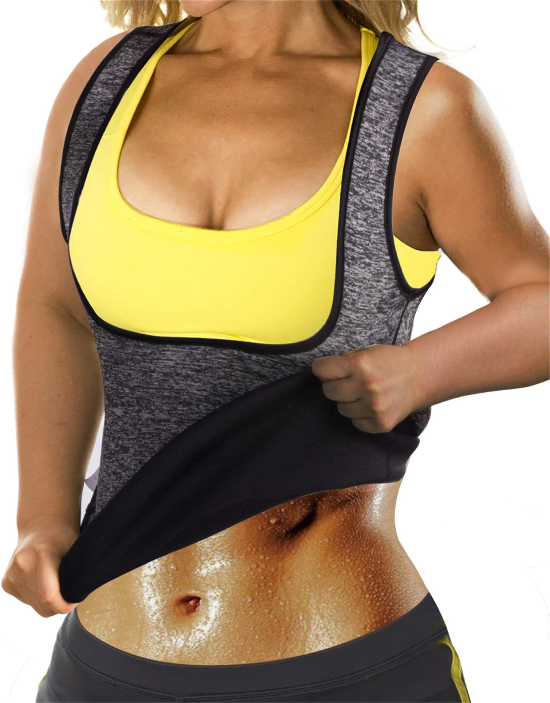 Womens workout Waist Trimmer Hot Sweat Slimming Neoprene Shirt Vest Body Shapers