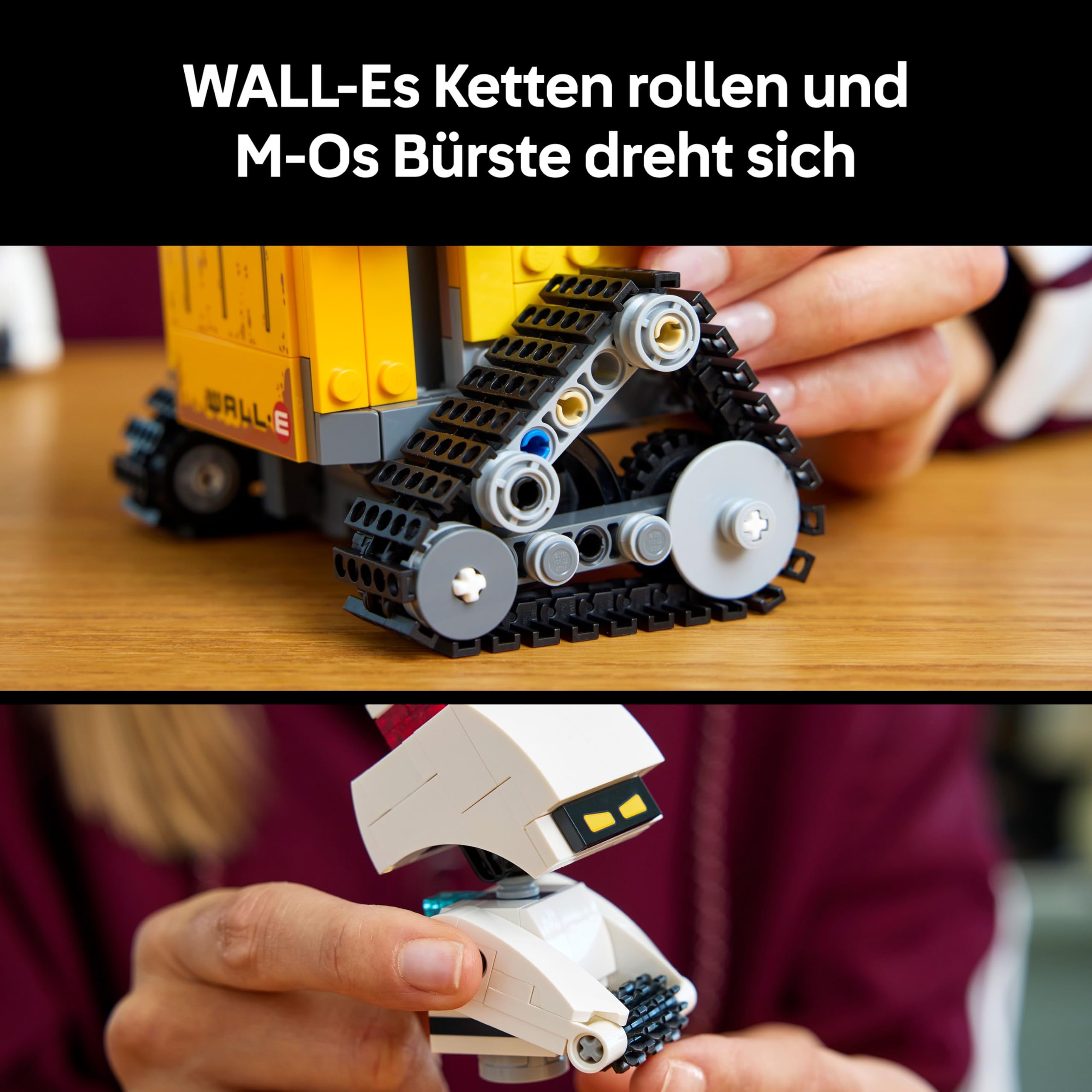 LEGO ǀ Disney and Pixar Wall-E und EVE - Modellbau für Erwachsene - aus Steinen gebaute Roboter mit M-O & Hal Figuren - DIY Deko - Sammlerstück & Geschenk für Fans - 43279 6