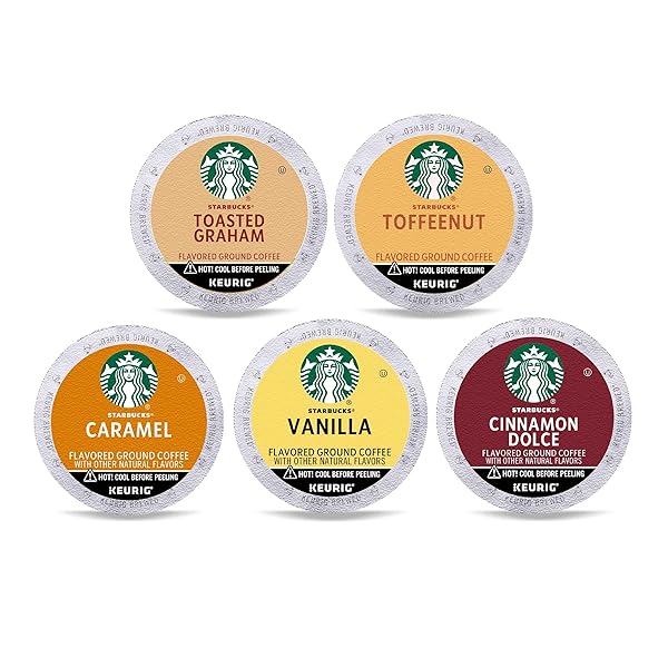 STARBUCKS K-CUP COFFEE PODS, NATURALLY FLAVORED COFFEE VARIETY...