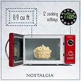 Nostalgia Retro Countertop Microwave Oven 800W 25.4L 12 Settings Red view 2