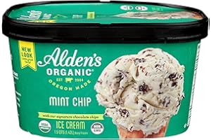 ALDEN'S ORGANIC Aldens Organic Mint Chip Ice Cream, 48 Fluid Ounce - 3 per case.