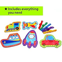KRAFUN Preschool Beginner First Lacing Card Kit for