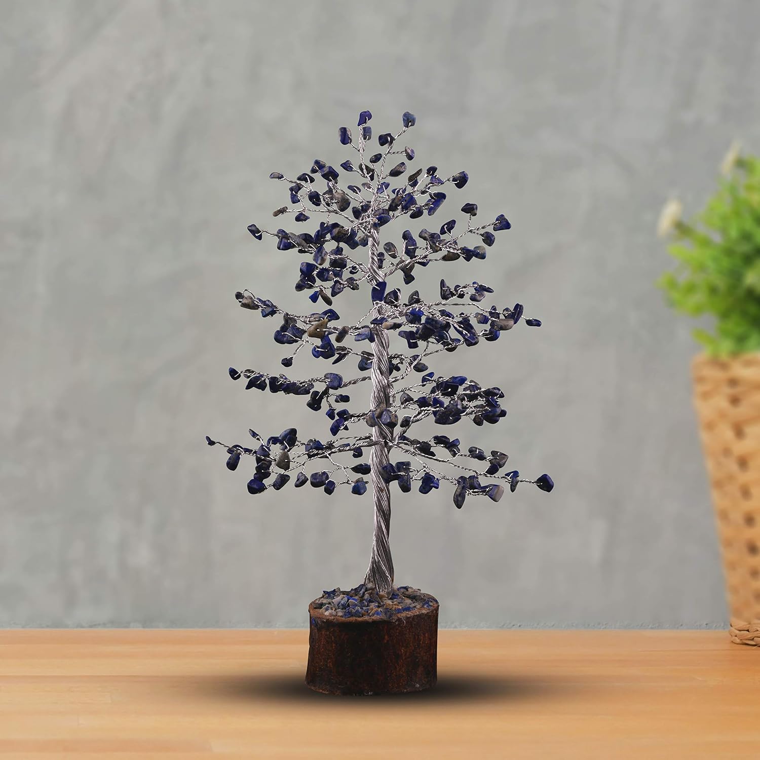 Lapis Lazuli crystal tree, crystals and gemstones tree of life artificial bonsai crystal tree, decorative home accessories - Image 5