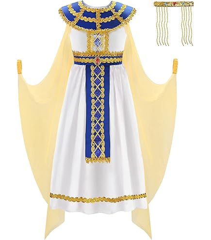white and gold egyptian dresses 1920s White Geometric Egyptian Gown – Annie's Ibiza Online main image 1