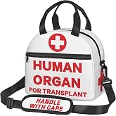 COEIOBEO Funny Human Organ for Transplant Insulated Lunch Box - Portable Reusable Medical Nurse Lunch Bag With Adjustable Shoulder Strap for Women Men and Kids - Cool Gag Gift
