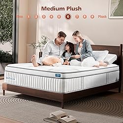 Calking Size Mattress, Lechepus 14Inch Medium Plush