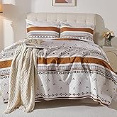 Cmfshape Boho Quilt Set Queen Size – Lightweight Microfiber Bohemian Quilt Bedding, All Season Queen Quilt Bedspread, Soft Boho Coverlet Quilt Set for Bedroom & Guest Room Décor