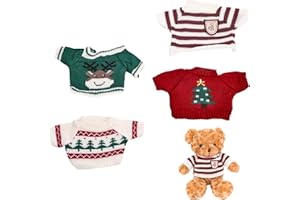 CHGCRAFT 4Styles Tee Bear Clothes Christmas Theme Tee Bear Hoodie Stuffed Animal Clothes for DIY Bear Clothes Sublimation Stuffed Animal Cat Poppy, 18x15cm