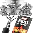 GRILLART Grill Brush for Outdoor Grill Bristle Free - Safe BBQ Grill Cleaner Brush - 17" BBQ Brush for Grill Cleaning Kit -St