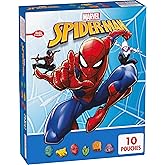 Marvel Spider-Man Fruit Flavored Snacks, Gluten Free, 10 Pouches, 8 oz | Kids Snacks, Spiderman Characters &amp; Shapes, Excellent Source of Vitamin C, Assorted Fruit Flavors