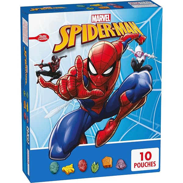 SPIDERMAN FRUIT FLAVORED SNACKS, TREAT POUCHES, GLUTEN FREE, 10 CT