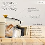 Nuovva Enamelled Cast Iron Dutch Oven 5 Quart Cream with Lid 24cm view 3