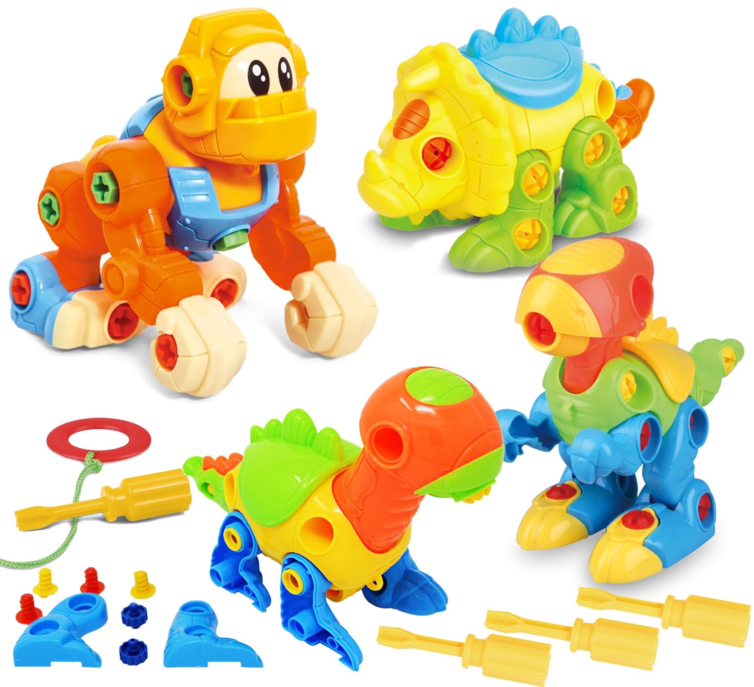 Joyin Toy Dinosaur Toys Take Apart Toys (Pack of 4)