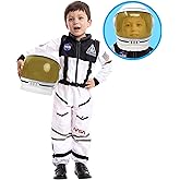 Spooktacular Creations Astronaut Costume with Helmet, Space Suit for Toddler, Kids Astronaut Halloween Costume for Cosplay