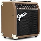 Fender Acoustasonic Guitar Amp for Acoustic Guitar, 15 Watts, with 2-Year Warranty 6 Inch Speaker, Dual Front-Panel inputs, 11.5Hx11.19Wx7.13D Inches, Tan
