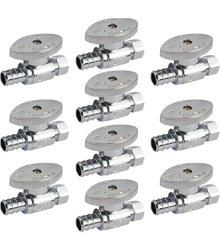 EFIELD 1/4 Turn Straight Stop Valves - 1/2 Inch PEX-A Cold Expansion Plumbing Fittings