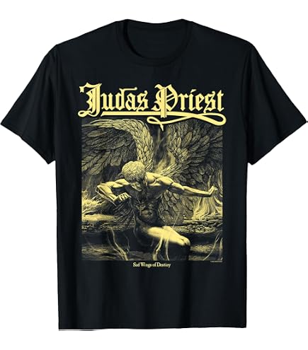 Amazon.com: Judas Priest Invincible Shield Red T-Shirt : Clothing
