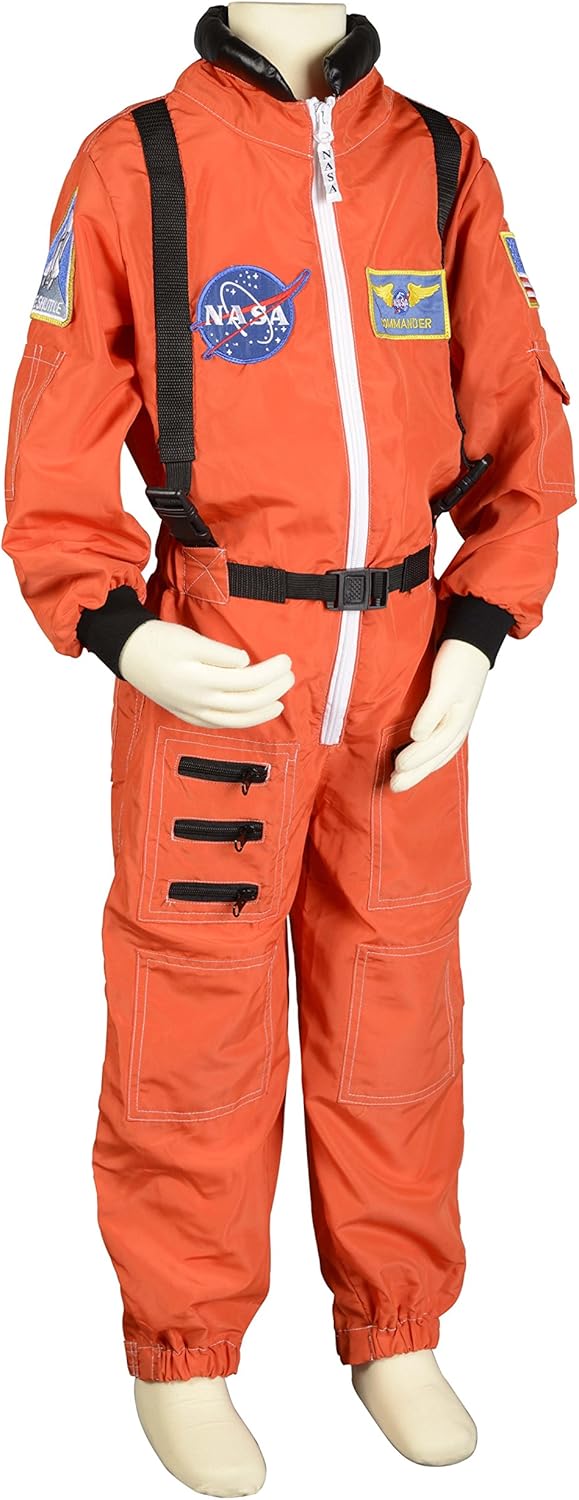 Aeromax Jr. Astronaut Suit with NASA patches and diaper snaps,WHITE, Size 6/12 Months: Clothing