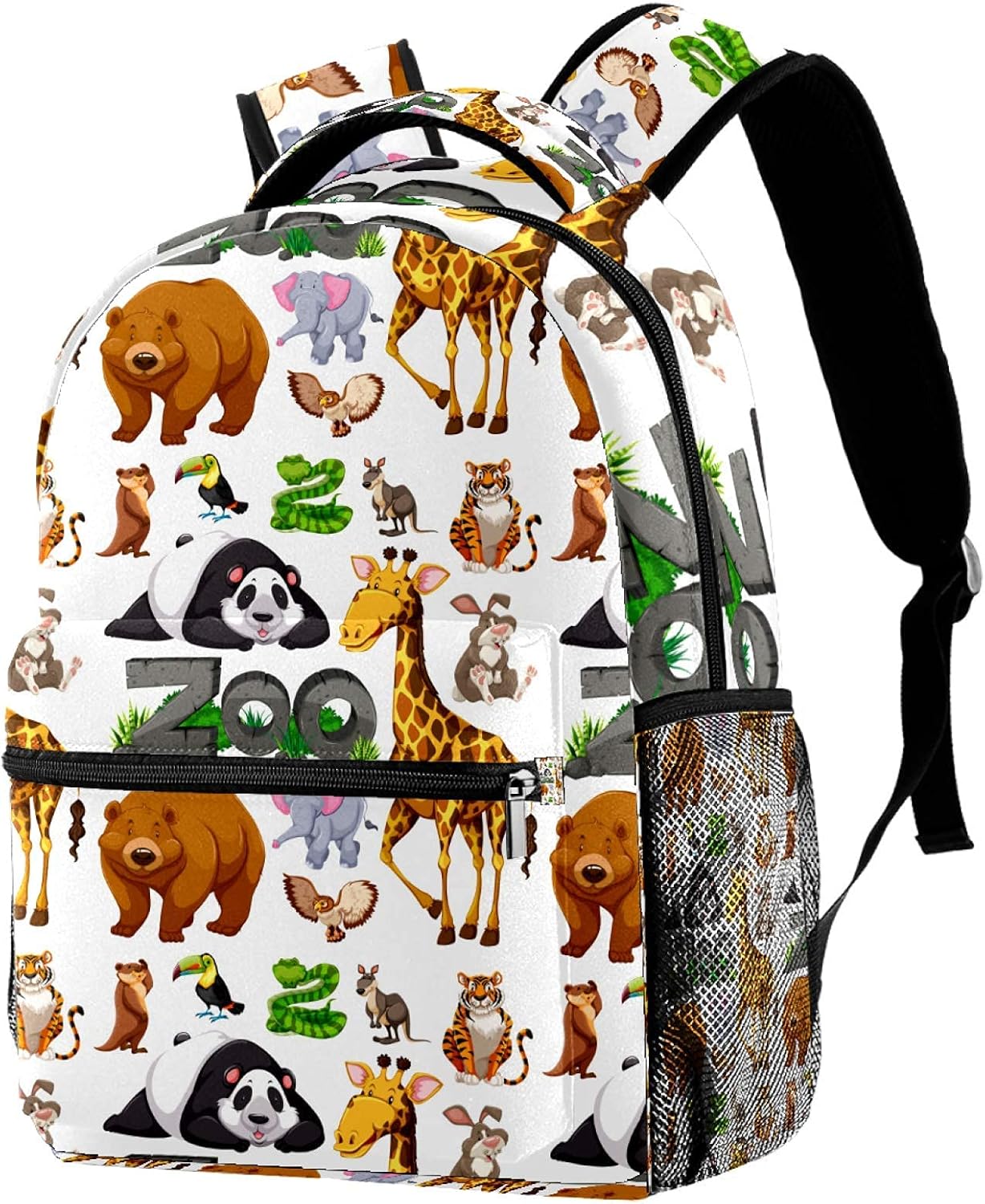Design With Wild Animals School Backpack Book Bag Travel Daypack for