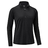 Women's Quarter Zip Pullover Long Sleeve Workout Athletic Top | UPF 50+, Lightweight, Soft and Breathable Stretch Fabric Wicks Sweat and Dries Fast for Running, Gym, Golf and Daily Wear