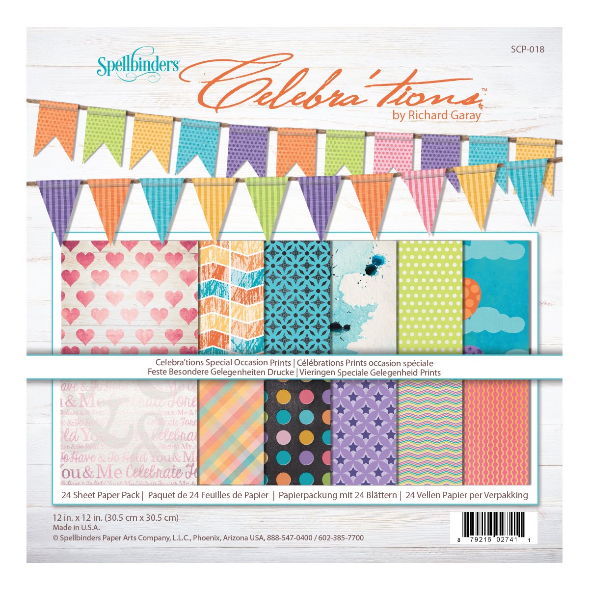 Spellbinders SCP-018 Celebrations Special Occasion Prints Scrapbooking Crafting Paper
