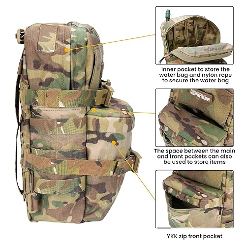 EXCELLENT ELITE SPANKER Tactical Small MOLLE Hydration Pack Water Bladder  Carrier Pack for Tactical Vest Backp