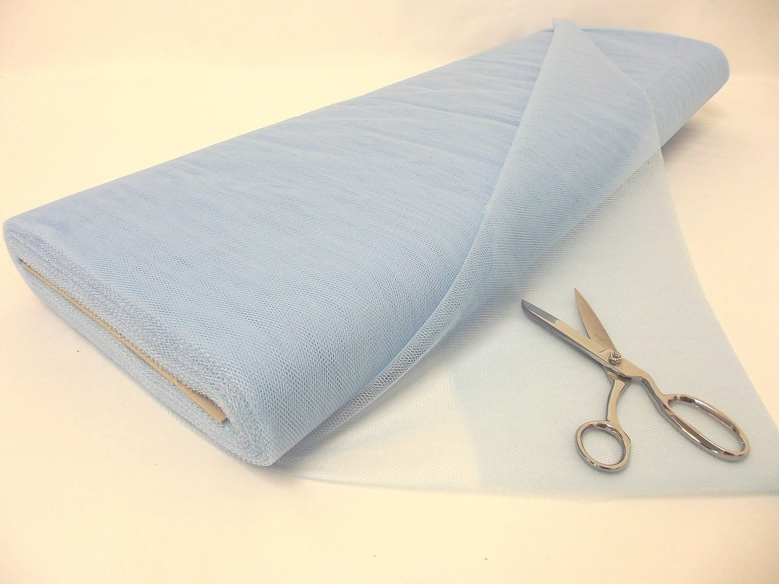 Dress Net 100% Polyester Tulle Fabric Material - Powder, 40Mtr 4000cm x 150cm