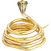 LAKIYOYO Glexible Snake Necklace Bracelet for Women Adjustable Punk Snake Choker Medusa Necklace Hollween Jewelry