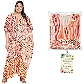 Oussum Long Plus Size Caftan Maxi Dress for Women, Beach Cover Up Kimono Sleeve Summer Dresses for Women 1X–3X