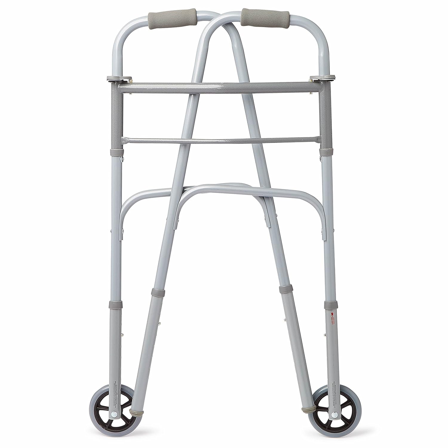Medline Easy Care Two-Button Folding Walkers with 5" Wheels: Industrial & Scientific