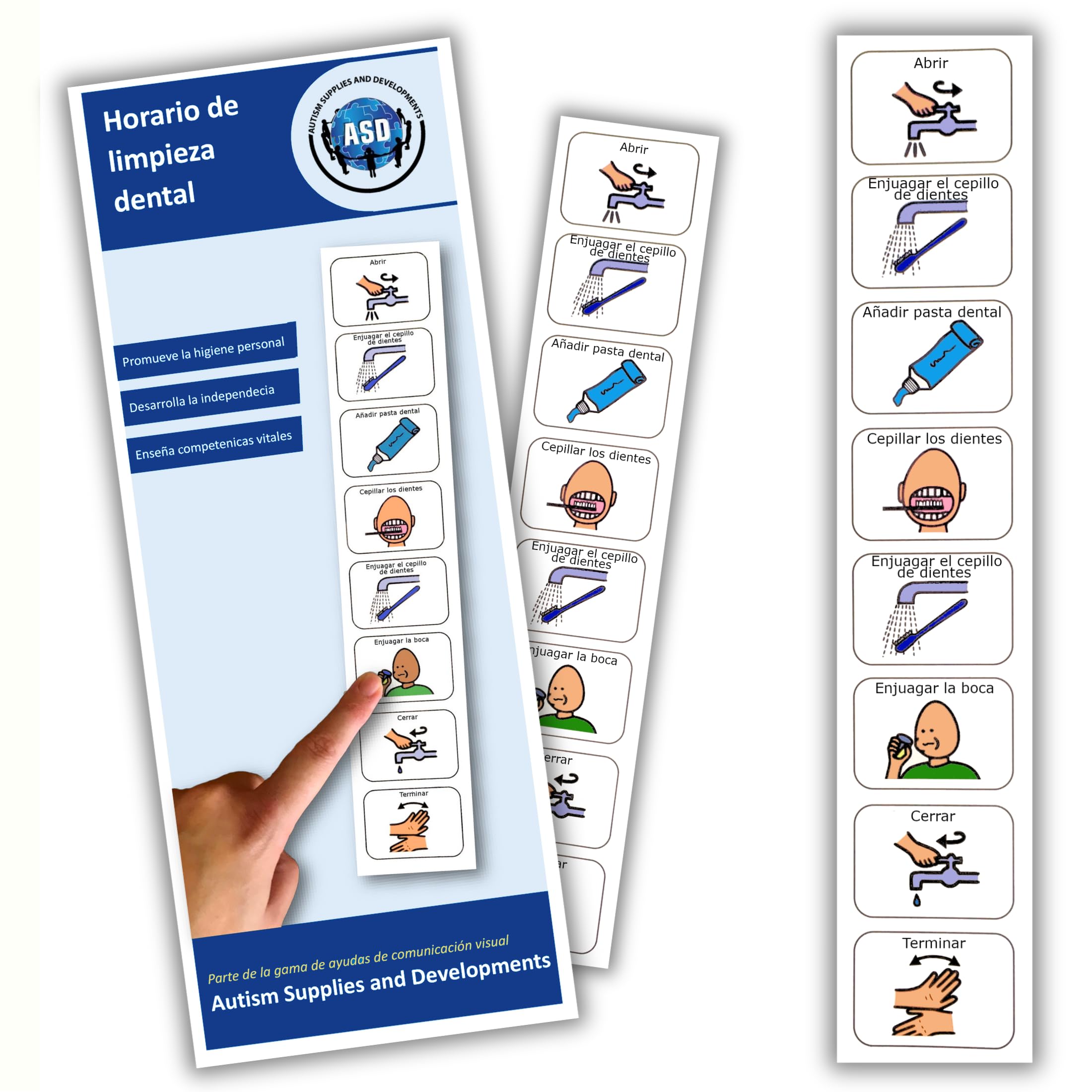 Plastic Visual Cleaning Teeth Schedule (Spanish)