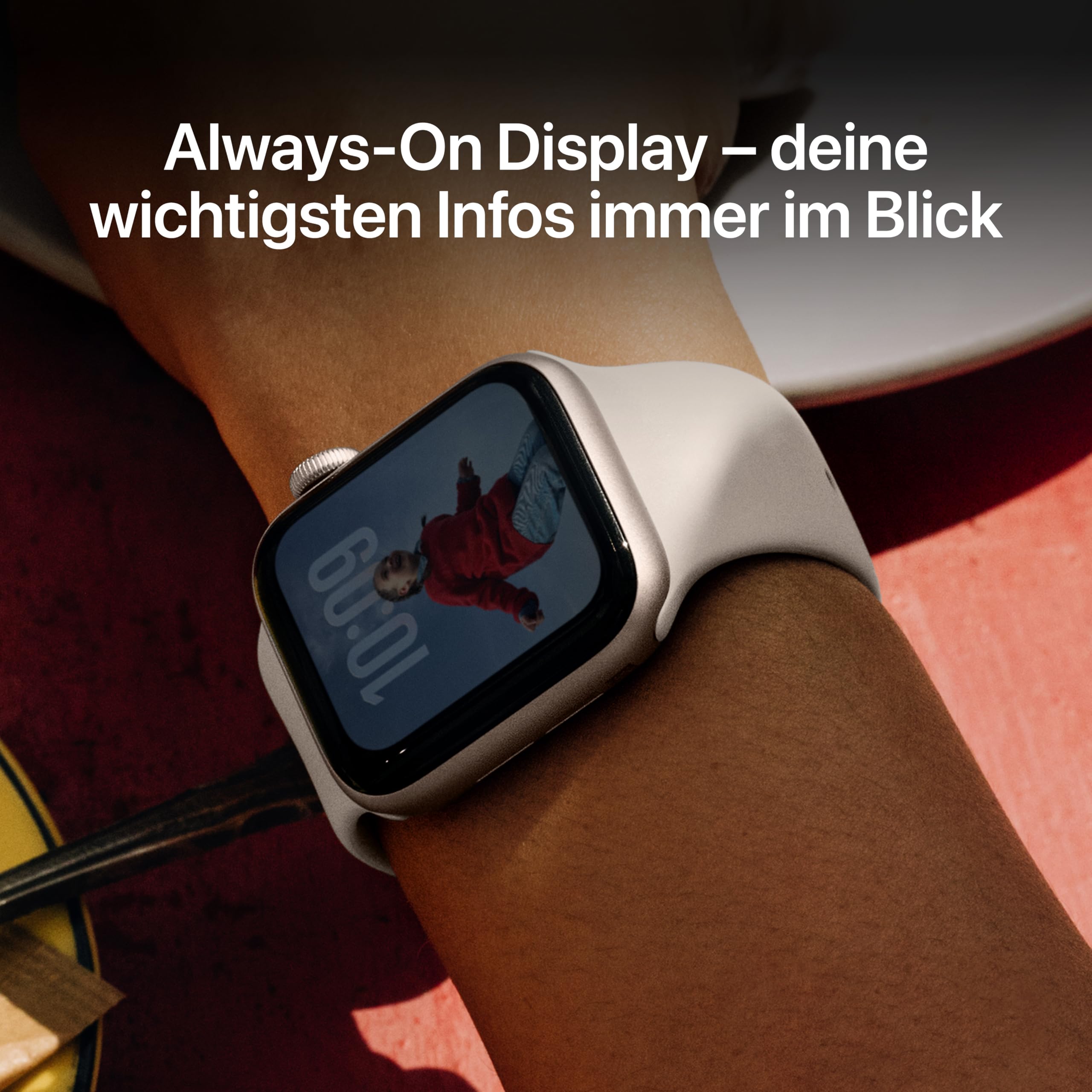 Apple Watch SE 3 GPS 40 mm Smartwatch mit Aluminiumgehäuse in Mitternacht und Sportarmband in Mitternacht (M/L). Fitness‑ und Schlaftracker, Herzfrequenzmesser, Always-On Display, Wasserschutz 4