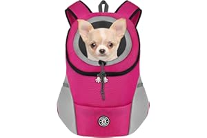 YESLAU Dog Backpack Carrier Pet Carrier for Small Medium Dogs Travel Bag Front Pack Breathable Adjustable with Safety Reflective Strips for Hiking Outdoor Cats
