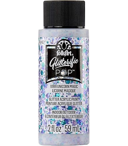 Buy in Bulk - 12 Pack: FolkArt® Glitterific™ Acrylic Paint, Color