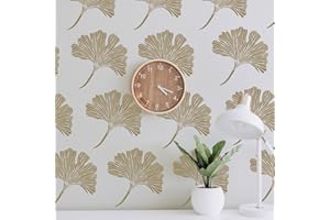 LEYHOONEY Ginkgo Leaf Stencils 2PCS 12 x 12 Inch Large Wall Stencils for Painting on Walls, Canvas, Wood, Furniture Home Wall Decor DIY Arts Crafts