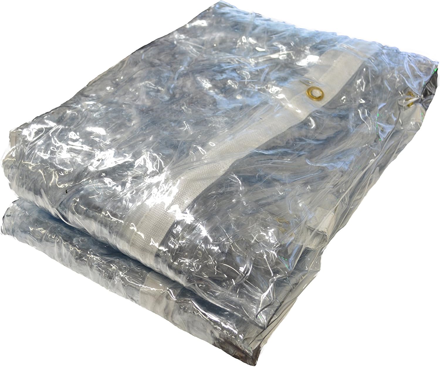 Heavy Duty 20 Mil Vinyl PVC Tarp Cover (Clear) (6'x8')