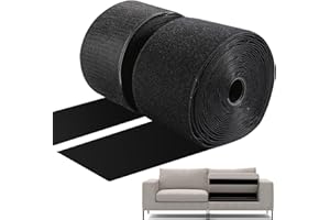 KRUI 4.4 Inch x 20 Feet Large Couch Cushion Non Slip Grip Tape, Self Adhesive Hook and Loop Tape to Keep Sofa Cushions from Sliding, Heavy Duty Non Slip Cushion Pads Sheets