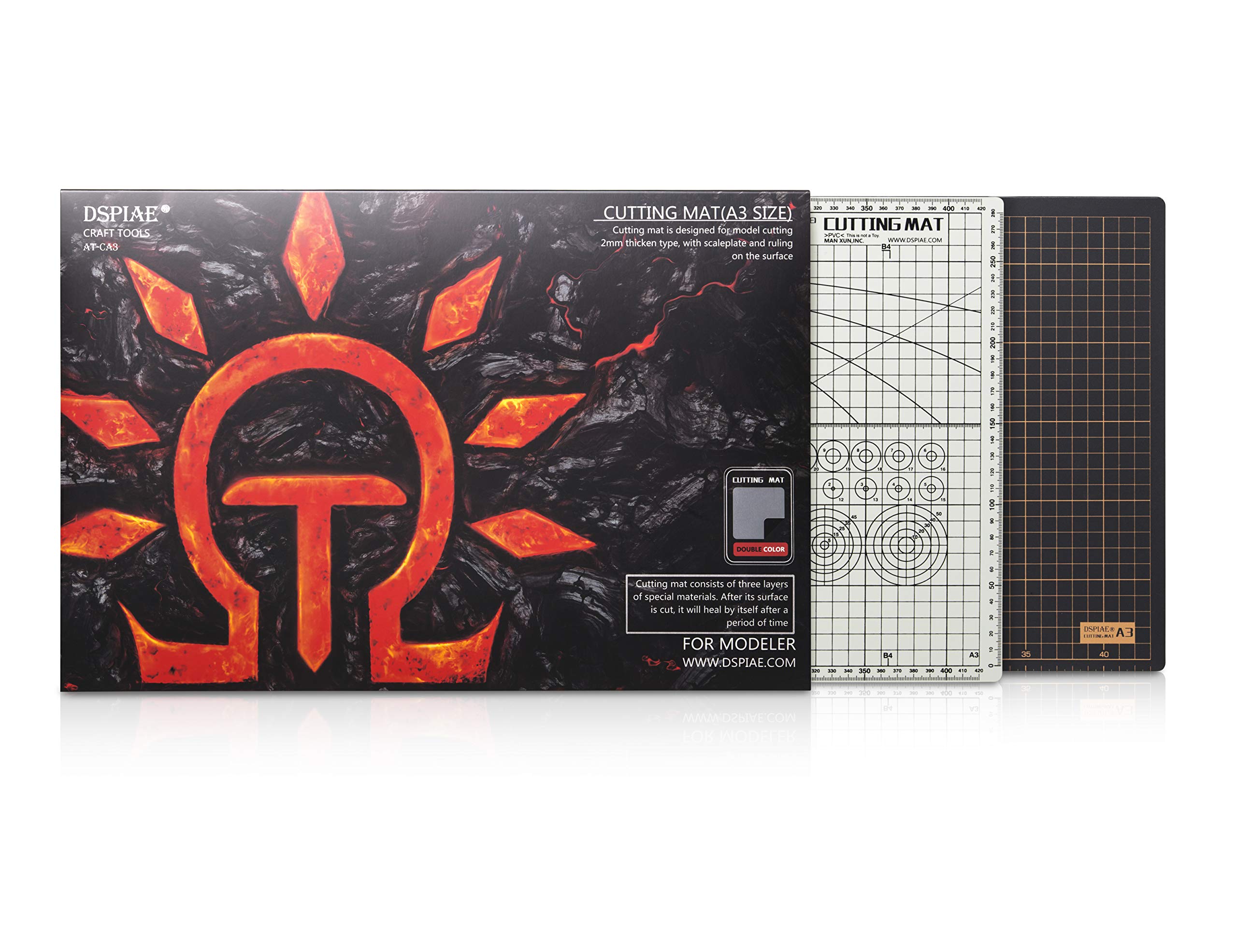 DSPIAE at-CA3 (A3 Size) Cutting Mat with Scale Plate and Ruling on The Surface