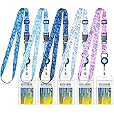MNGARISTA Cruise Lanyard for Ship Cards,Adjustable Lanyard with Id Holder,Detachable Lanyards for Cruises Ship Cards with Waterproof Id Badge Holders,Cruise Essentials,5 Pack Sea Turtle