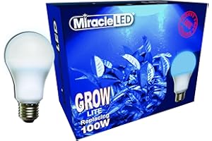 Miracle LED Almost Free Energy 100W Growth Starter Blue LED Grow Lite - Blue Light for Seed Starting and Strong Plant Stems in DIY Horticulture, Hydroponics, and Indoor Gardens (604291) Single Pack