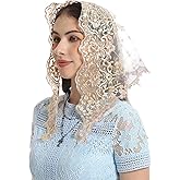 Mantveil Small Triangle Chapel Veil: Vintage Inspired Lace Mantilla Veils for Church Latin Mass Catholic Head Scarf for Women