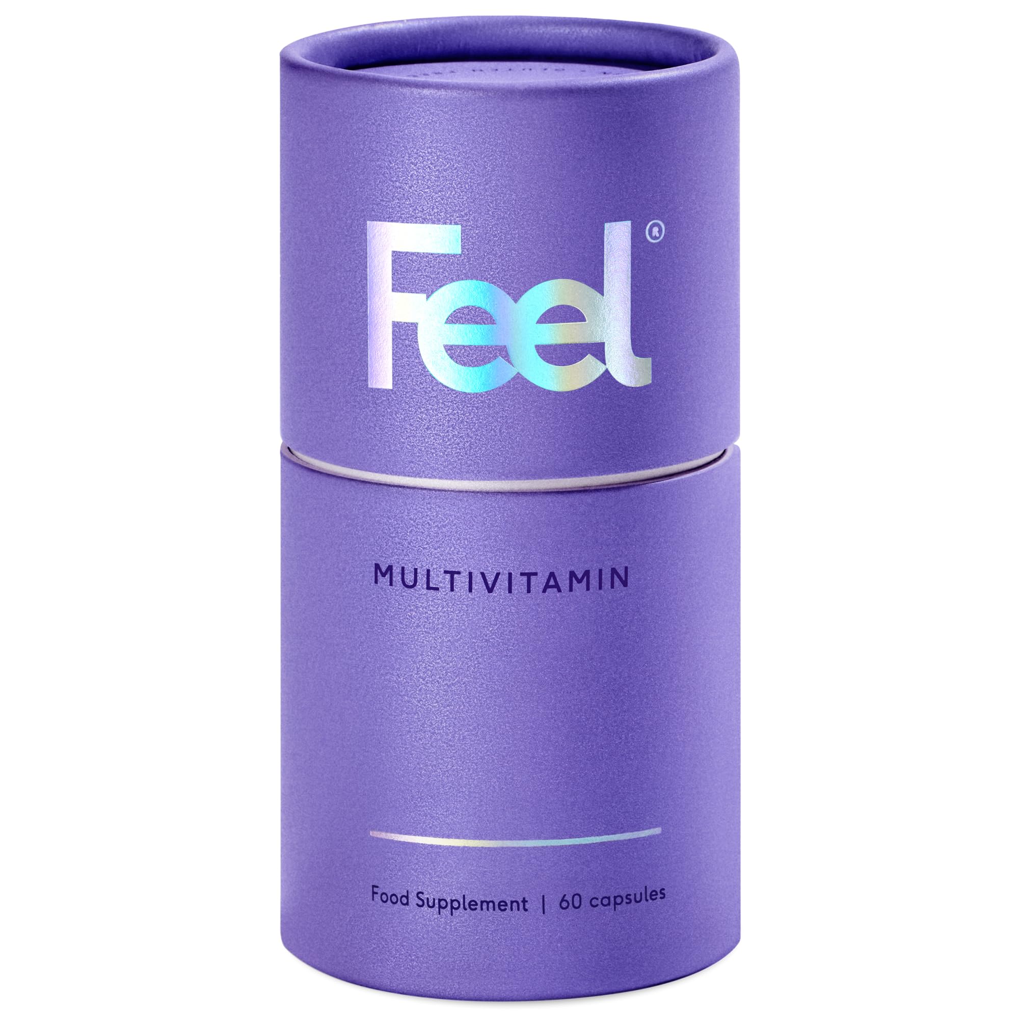 FEEL Daily Multivitamin with 32 Active Ingredients 60 Capsules | Vegan Multivitamin with Bioavailable Vitamins, Minerals, & Botanicals | Ingredients Help to Supports Energy, Immunity, & General Health