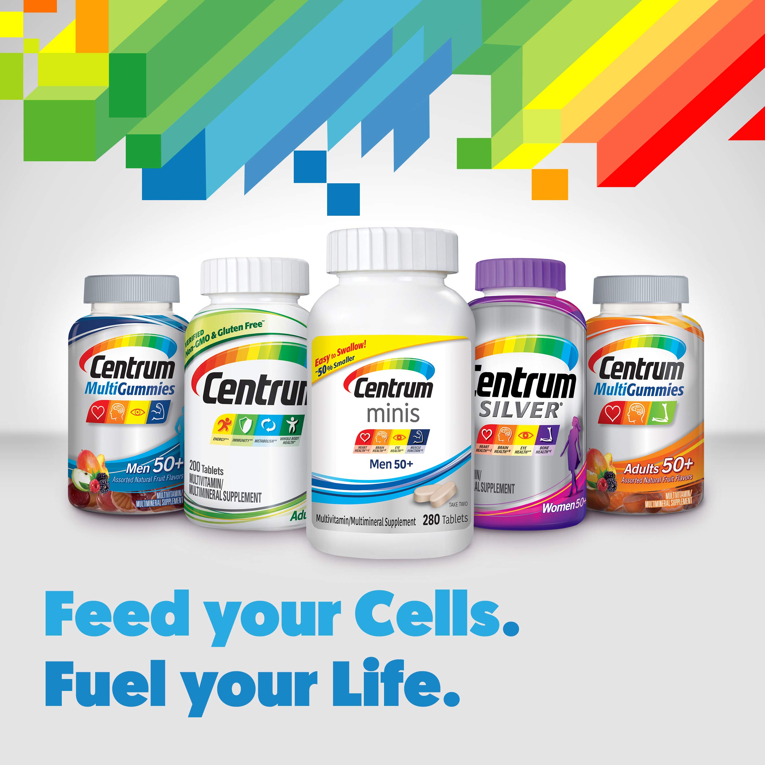 Centrum Minis Men 50+ Multivitamin/multimineral Supplement Tablets, 280