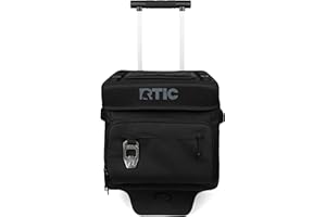 RTIC 40 Can Everyday Wheeled Cooler, Soft Sided Insulated Portable Rolling Collapsible Cooler Bag with Wheels and Handle for Outdoor, Beach, Camping, Sports, Travel, Leakproof