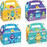 24Pcs Vibrant Robot Themed Gift Boxes with Two Unique Designs, Robot Wrench Candy Gift Birthday Handheld Cardboard Boxes,Perfect for Tech and Science Fans, Party Favors, and Special Events