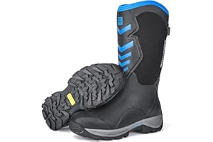 PW WOVENPAK WOVENPAK Rubber Boots for Men, Hunting Boots 6mm Neoprene Insulated Mud Boots for Men with Steel Shank, Mens Rubber Boots Waterproof Boots for Men, Anti Slip Work Boots Outdoor Mud Boots, Size 6-13