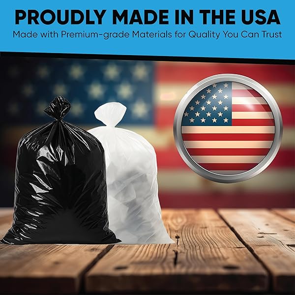 16-25 GALLON TRASH BAGS – BULK 520 COUNT – MEDIUM-LARGE BLACK GARBAGE BAGS, ONE SIZE FITS 16, 20, 25 GAL TRASH CAN LINERS FOR BATHROOM, KITCHEN, HOME, OFFICE & COMMERCIAL – TEAR-OFF ROLL
