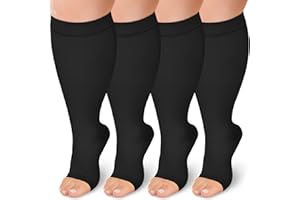Diu Life Copper Toeless Compression Socks for Women Men, Open Toe Socks 15-20mmHg is Best Support for All Day Wear